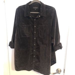 Lucky Brand Black Suede Button Up